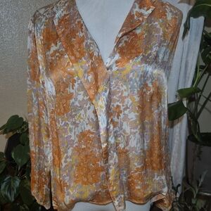 Vince Multicolor Floral Blouse